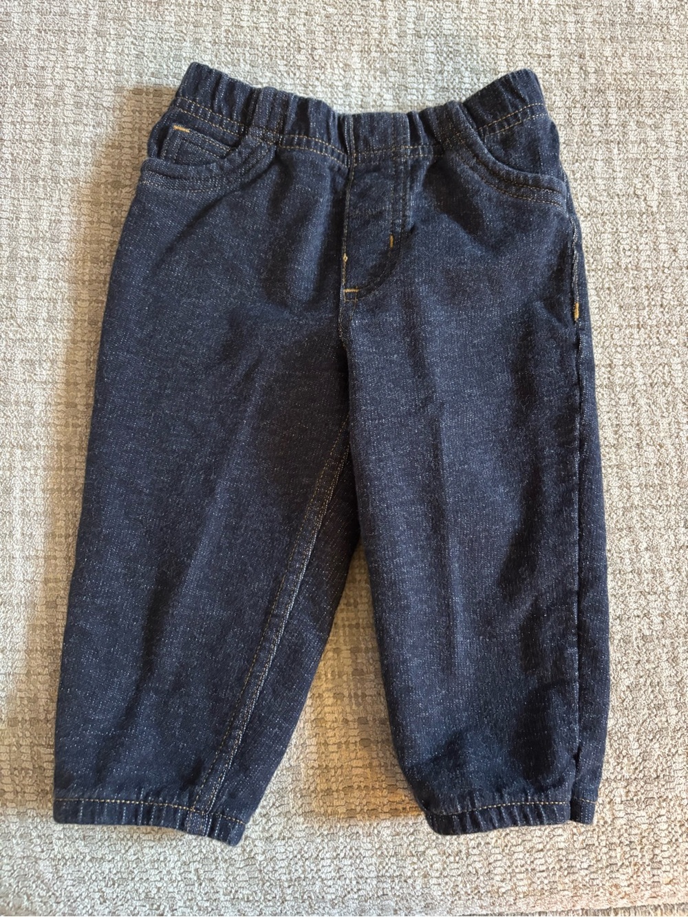 Carter's Dark Blue Elastic Waist Denim Jogger Pants